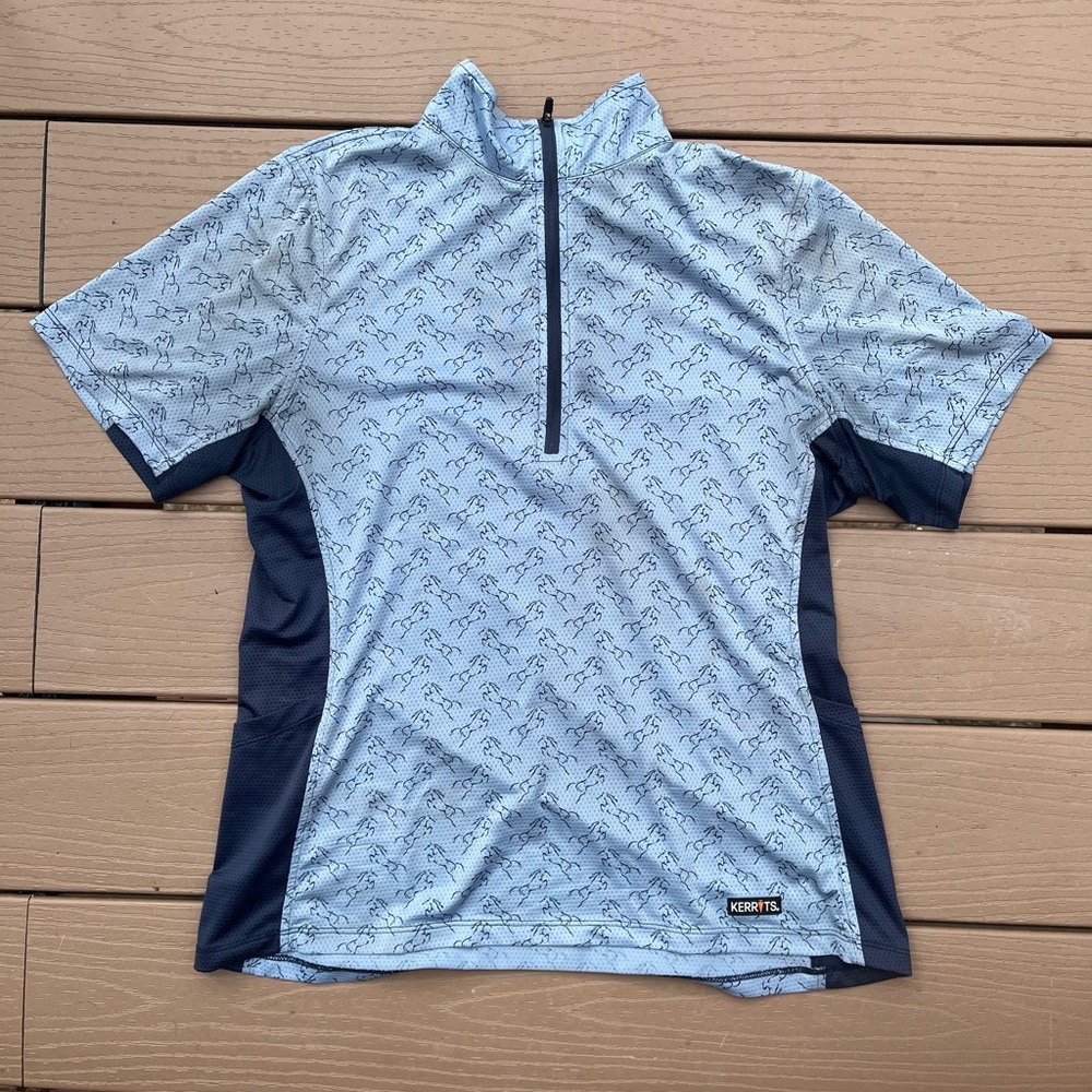 Kerrits Ice Fil light blue shirt